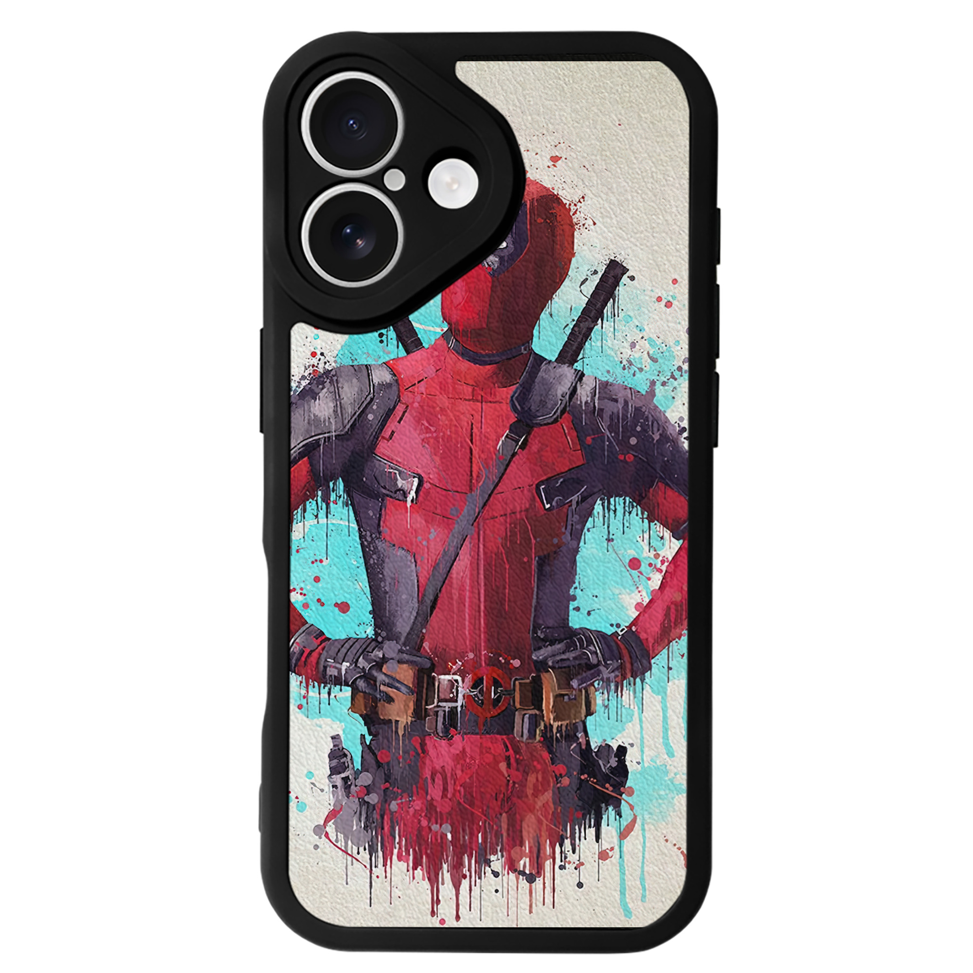 （画像用） Deadpool デッドプール 【iPhone 16シリーズ対応】シリコンスマホケース（レザー調） 材質：シリコン